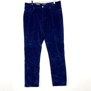 NWT Black Brown 1826 Straight Leg Corduroy Pants. Navy Blue. Size 36/34